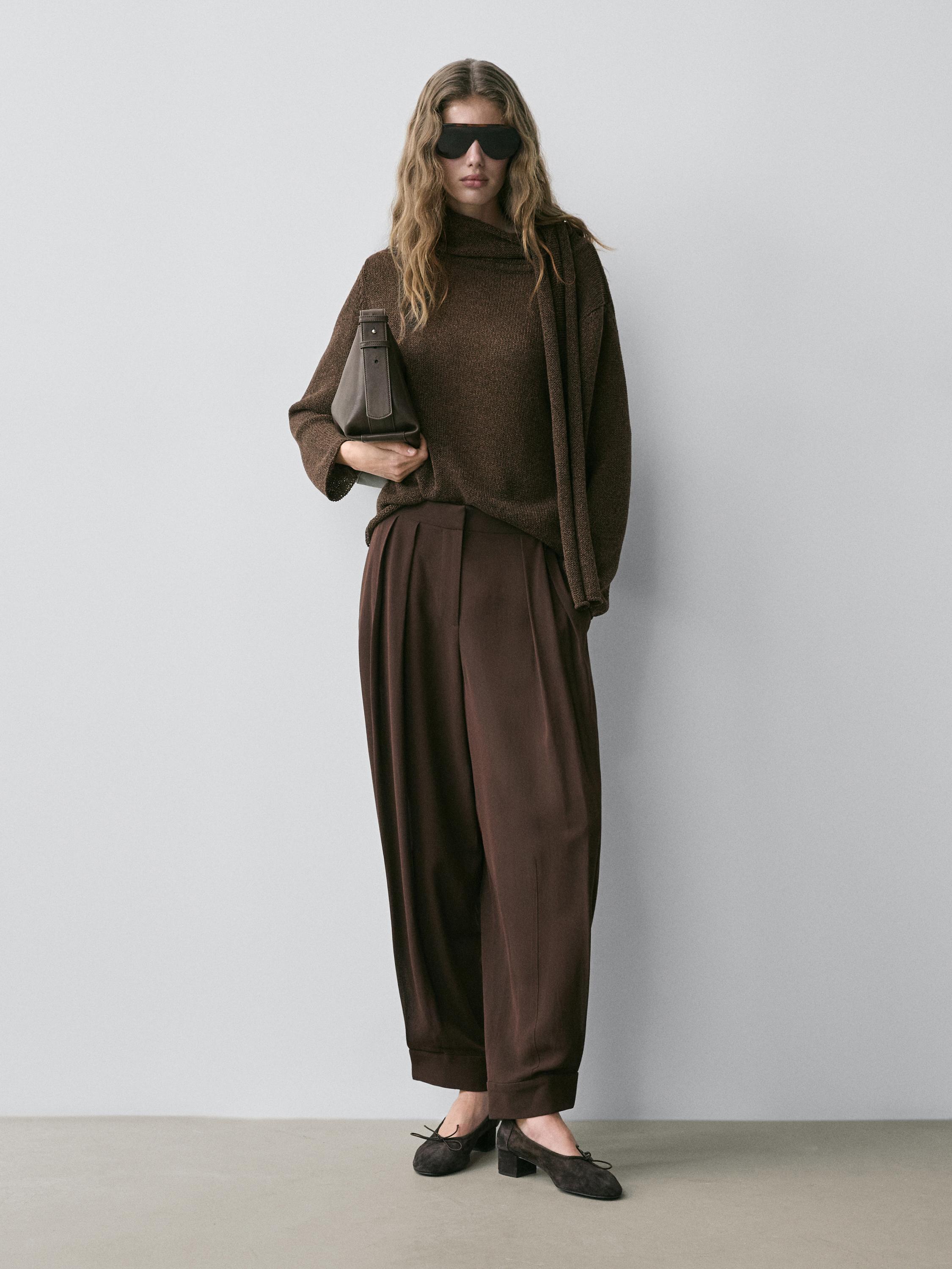 Darted sarouel trousers